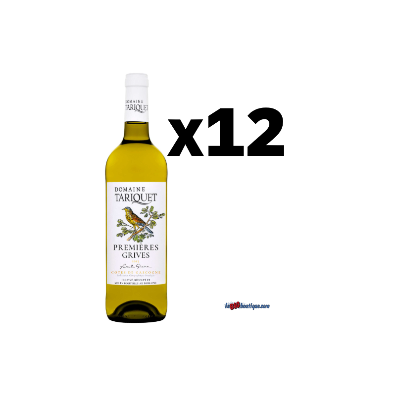 VIN BLANC TARIQUET PREMIERES GRIVES 12 X 75cl 11,5° 2022, Cotes de Gascogne