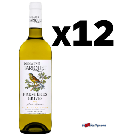 VIN BLANC TARIQUET PREMIERES GRIVES 12 X 75cl 11,5° 2022, Cotes de Gascogne