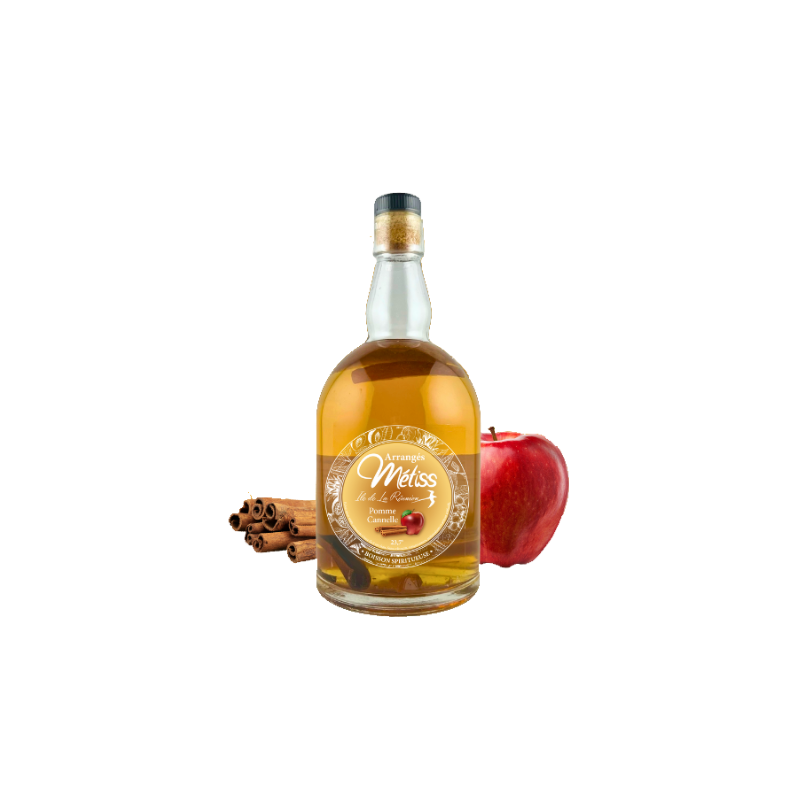 RHUM ARRANGE POMME CANNEL 70cl 23,7°, RHUM METISS