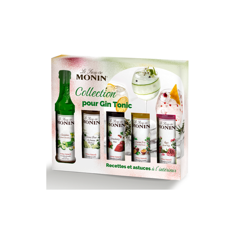 COFFRET SIROPS MONIN POUR GIN TONIC 5 X 5cl COFFRET SIROPS MONIN POUR GIN TONIC 5 X 5cl