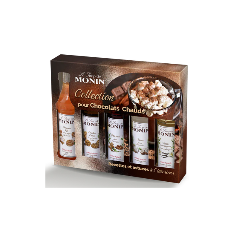 COFFRET SIROPS MONIN POUR CHOCOLATS CHAUDS 5 X 5cl COFFRET SIROPS MONIN POUR CHOCOLATS CHAUDS 5 X 5cl