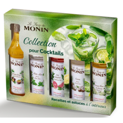COFFRET SIROPS MONIN POUR COCKTAILS 5 X 5cl