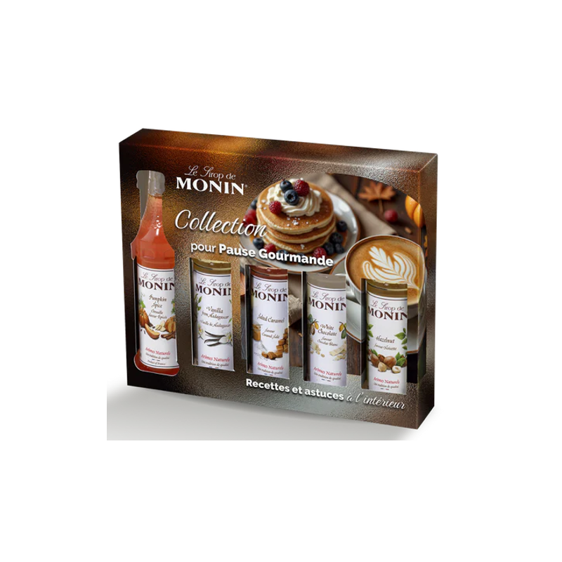 COFFRET SIROPS MONIN PAUSE GOURMANDES BOISSONS CHAUDES & DESSERTS 5 X 5cl COFFRET SIROPS MONIN PAUSE GOURMANDES BOISSONS CHAUDES & DESSERTS 5 X 5cl