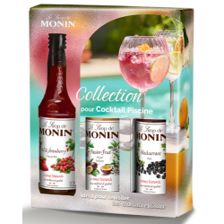 COFFRET SIROPS MONIN POUR COCKTAIL PISCINE 3 X 25cl