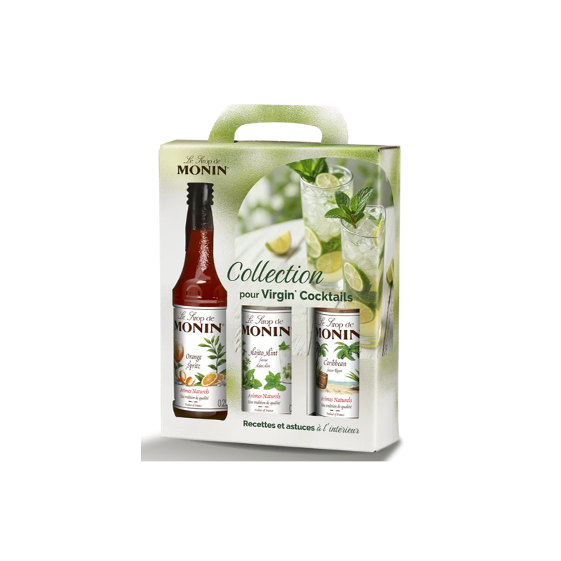 COFFRET SIROPS MONIN POUR VIRGIN COCKTAILS 3 X 25cl COFFRET SIROPS MONIN POUR VIRGIN COCKTAILS 3 X 25cl