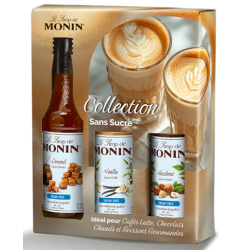 COFFRET SIROPS MONIN SANS SUCRE 3 X 25cl, Idéal pour boissons chaudes