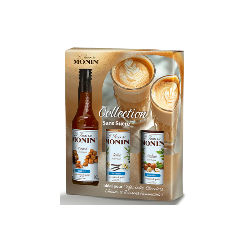 COFFRET SIROPS MONIN SANS SUCRE 3 X 25cl, Idéal pour boissons chaudes COFFRET SIROPS MONIN SANS SUCRE 3 X 25cl, Idéal pour boissons chaudes