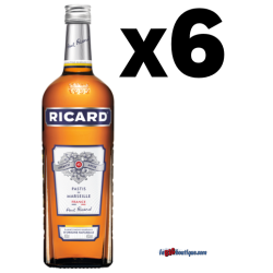 PROMO RICARD 6 X 1 Litre 45°, Bouteille verre perdu