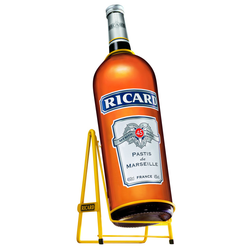 GALLON RICARD 4,5 LITRES VIDE AVEC BALANCELLE & DOSEUR, ETUI SÉRIGRAPHIÉ