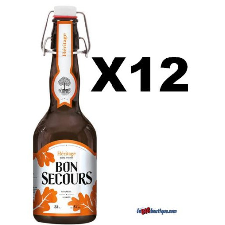 BIERE BON SECOURS HERITAGE 12 X 33cl 8°, Bière Ambrée, Bouteille consignée