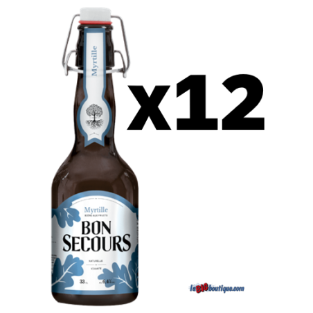 CARTON DE 12 BIERES BON SECOURS MYRTILLE 33cl 6,4°, Bière Fruitée, Bouteille consignée