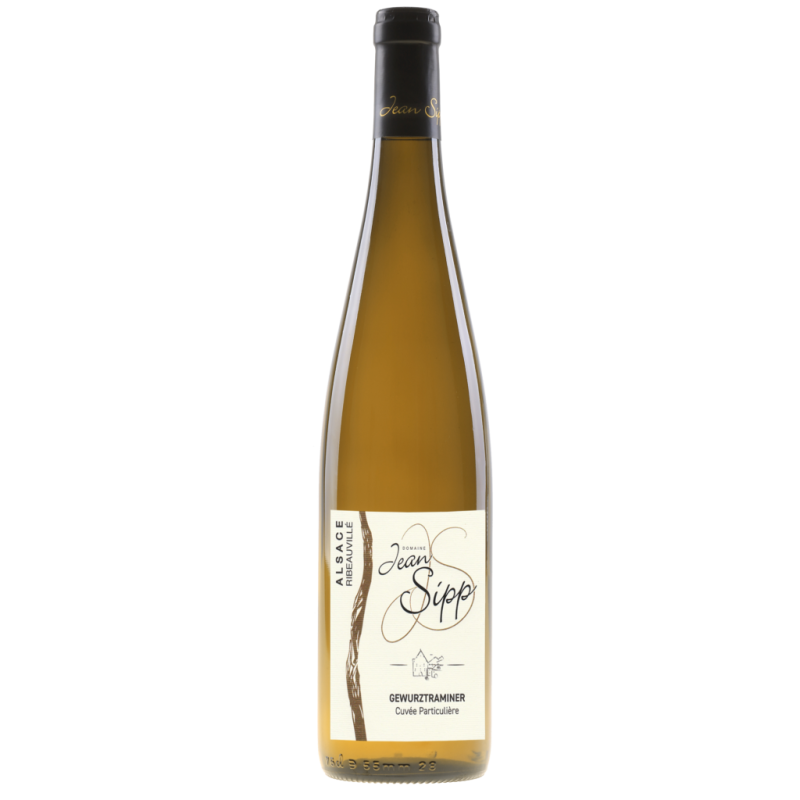 VIN BLANC GEWURZTRAMINER CUVÉE PARTICULIERE 75cl 14,4° 2022, BIO, DOMAINE JEAN SIPP, AOC ALSACE