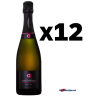 CARTON DE 12 BOUTEILLES DE CHAMPAGNE BRUT ROSÉ CLÉRAMBAULT 75cl 12°