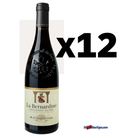 VIN ROUGE CHATEAUNEUF DU PAPE "LA BERNARDINE" CHAPOUTIER 12 X 75cl 15° 2022, AOP Vallée du Rhône - Châteauneuf-du-Pape