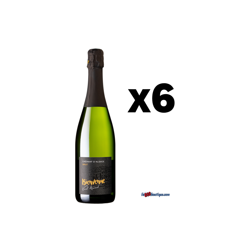 CREMANT BRUT BIENVENUE 6 x 75cl 12°, CAVE DU VIEIL ARMAND - AOC Crémant d'Alsace