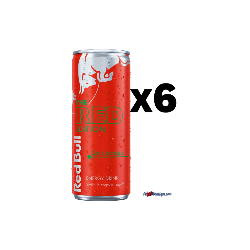 RED BULL THE RED EDITION (Goût Pastèque) 25cl X 6, boite métal