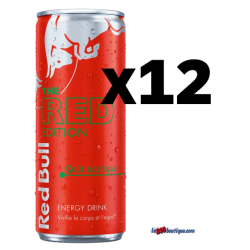 RED BULL THE RED EDITION (Goût Pastèque) 25cl X 12, ENRGY DRINK, Boite métal