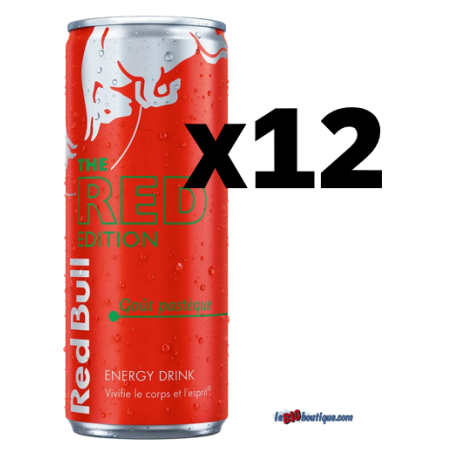 RED BULL THE RED EDITION (Goût Pastèque) 25cl X 12, ENRGY DRINK, Boite métal