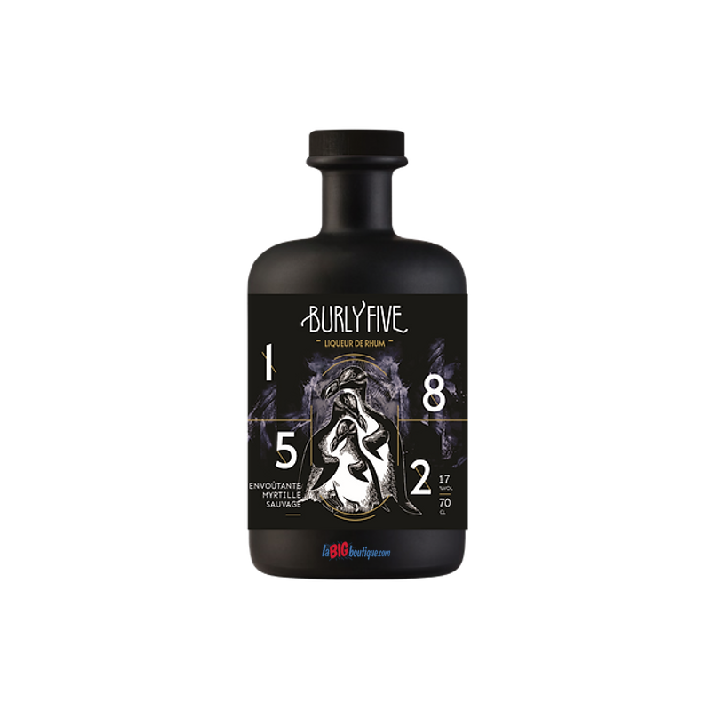LIQUEUR DE RHUM ENVOUTANTE MYRTILLE SAUVAGE BURLY FIVE 70cl 17°
