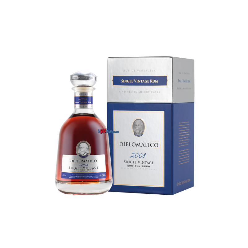 RHUM DIPLOMATICO SINGLE VINTAGE 2008 70cl 43°, ETUI COLLECTOR