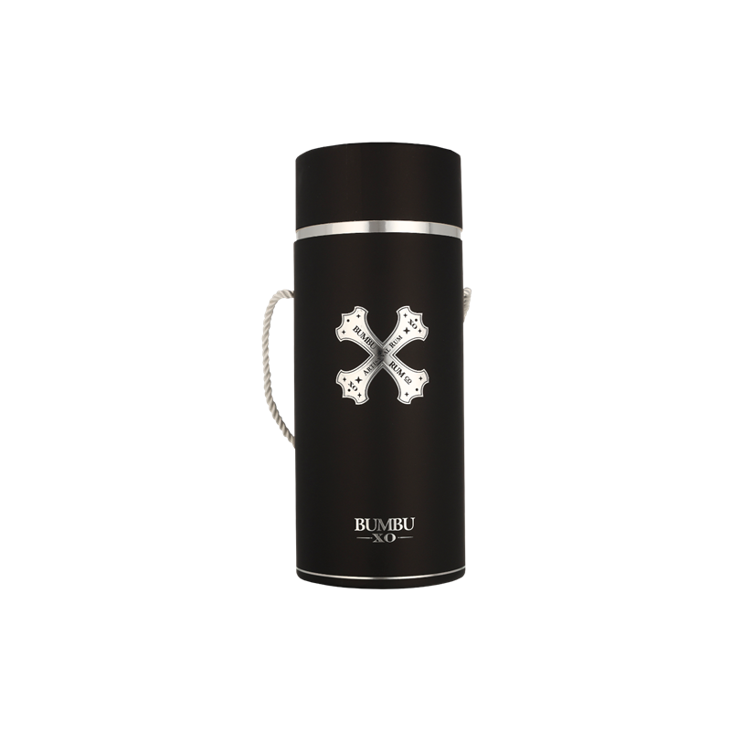 ETUI CANISTER RHUM BRUN BUMBU XO 70cl, VENDU SANS BOUTEILLE
