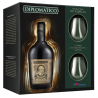 RHUM BRUN DIPLOMATICO SELECCION DE FAMILIA Vénézuela 70cl 43°, Coffret avec 2 verres