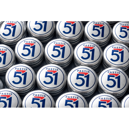 CAPSULE PASTIS 51 (Lot de 51 pièces) DE BOUTEILLE 1 LITRE, POUR DECO, BRICOLAGE...