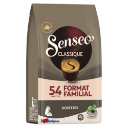 DOSETTES CAFE SENSEO CLASSIQUE, SACHET 54 DOSETTES COMPOSTABLES, FORMAT FAMILIAL