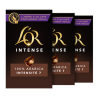 CAFE MOULU L'OR INTENSE 3 X 250grs, 100% ARABICA, INTENSITÉ N°7