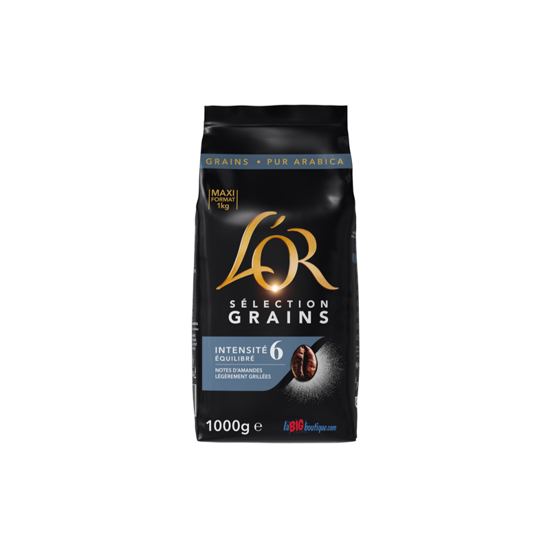 CAFE GRAIN L'OR SELECTION 1kg, 100% ARABICA, INTENSITÉ N°6