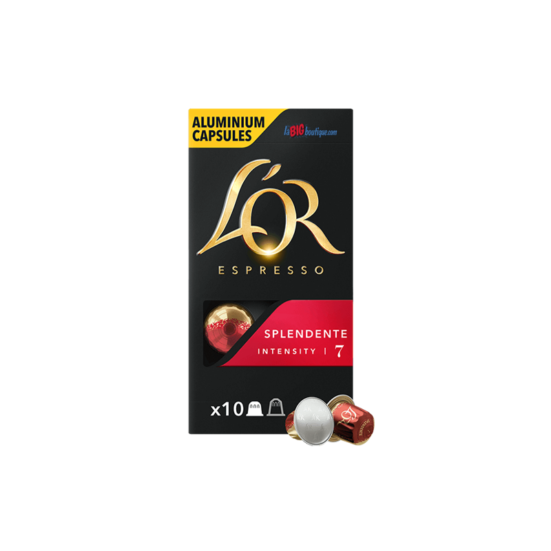 CAPSULES CAFE L'OR ESPRESSO SPLENDENTE x 10, INTENSITÉ N°7