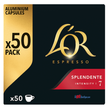 CAPSULES CAFE L'OR ESPRESSO SPLENDENTE x 50, INTENSITÉ N°7