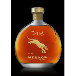 COGNAC MEUKOW EXTRA 70cl 40°, COFFRET LUXUEUX AVEC MIROIR