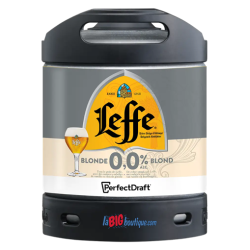 BIERE SANS ALCOOL LEFFE BLONDE 0° 6 Litres, bière blonde, Bière belge, fut consigné.