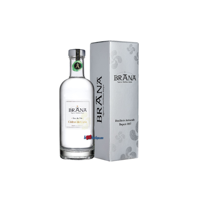 EAU DE VIE CEDRAT DE CORSE 50cl 44°, BIO, Distillerie Brana, Le Jardin des Hespérides