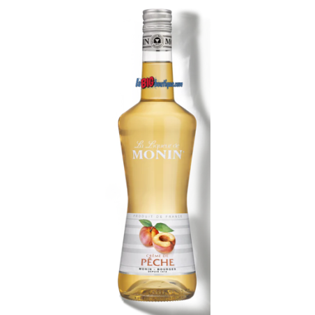 LIQUEUR DE CREME DE PECHE MONIN 70cl 16°, Bouteille verre perdu