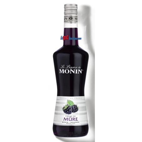 LIQUEUR DE CREME DE MURE MONIN 70cl 16°, Bouteille verre perdu