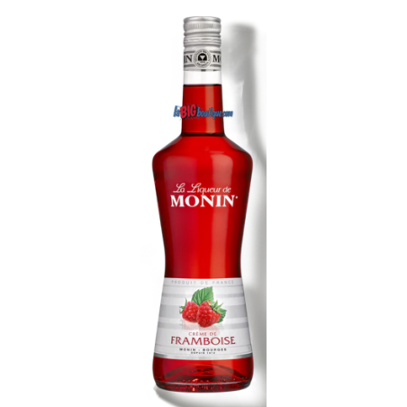 LIQUEUR DE CREME DE FRAMBOISE MONIN 70cl 18°, Bouteille verre perdu