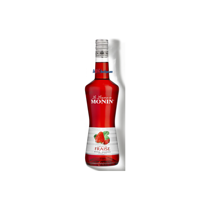 LIQUEUR DE CREME DE FRAISE MONIN 70cl 18°, Bouteille verre perdu