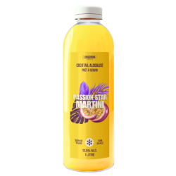 COCKTAIL PASSION STAR MARTINI LONGDRINX 1 Litre 12,5°, Cocktail prêt à servir, Bouteille PET