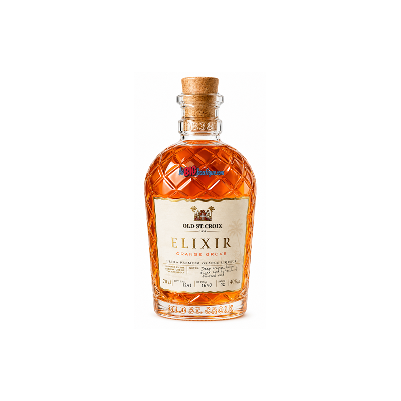 RHUM OLD SAINT CROIX ELIXIRE ORANGE GROOVE 70cl 40°, ULTRA PREMIUM ORANGE LIQUEUR