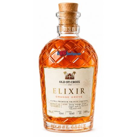 RHUM OLD SAINT CROIX ELIXIRE ORANGE GROOVE 70cl 40°, ULTRA PREMIUM ORANGE LIQUEUR