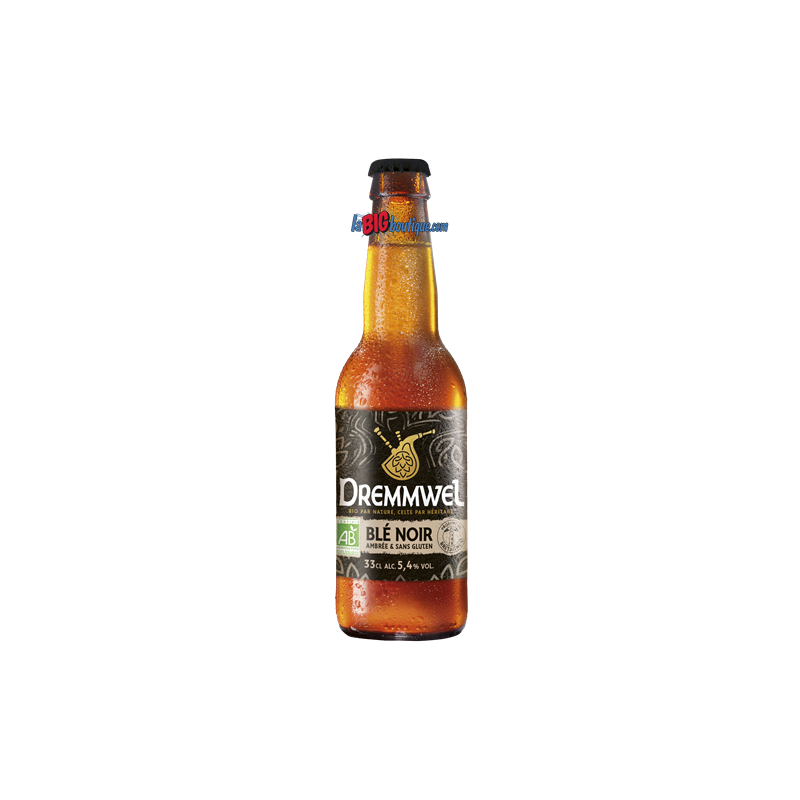 BIERE AMBRÉE DREMMWEL 33cl 5,4°, BIO, Blé Noir, sans Gluten