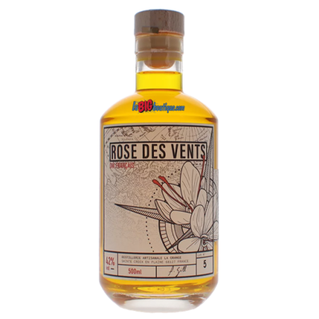 GIN LA GRANGE ROSE DES VENTS 50cl 42°, EPICE AU SAFRAN