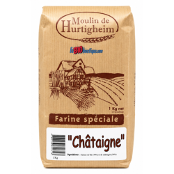FARINES A PAIN "A LA CHATAIGNE", SACHET 1Kg, du MOULIN DE HURTIGHEIM D'ALSACE