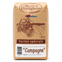 FARINES A PAIN CAMPAGNE, SACHET 1Kg, du MOULIN DE HURTIGHEIM D'ALSACE