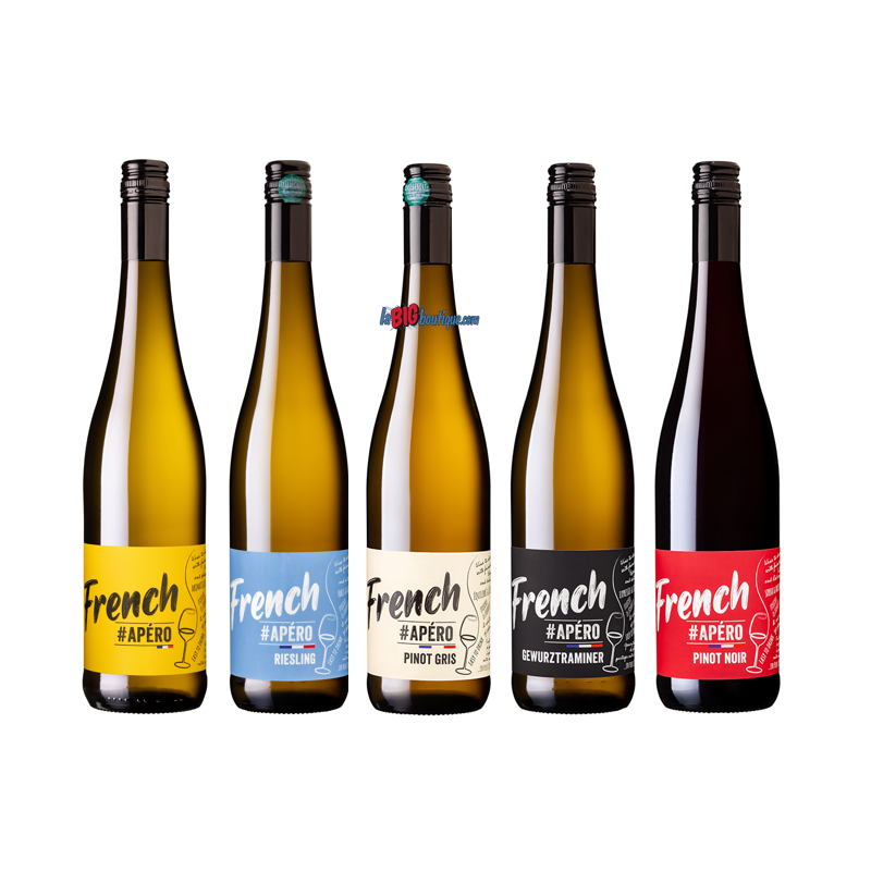 PACK DECOUVERTE VIN FRENCH APERO 5 X 75cl, CAVE DU VIEIL ARMAND - AOC