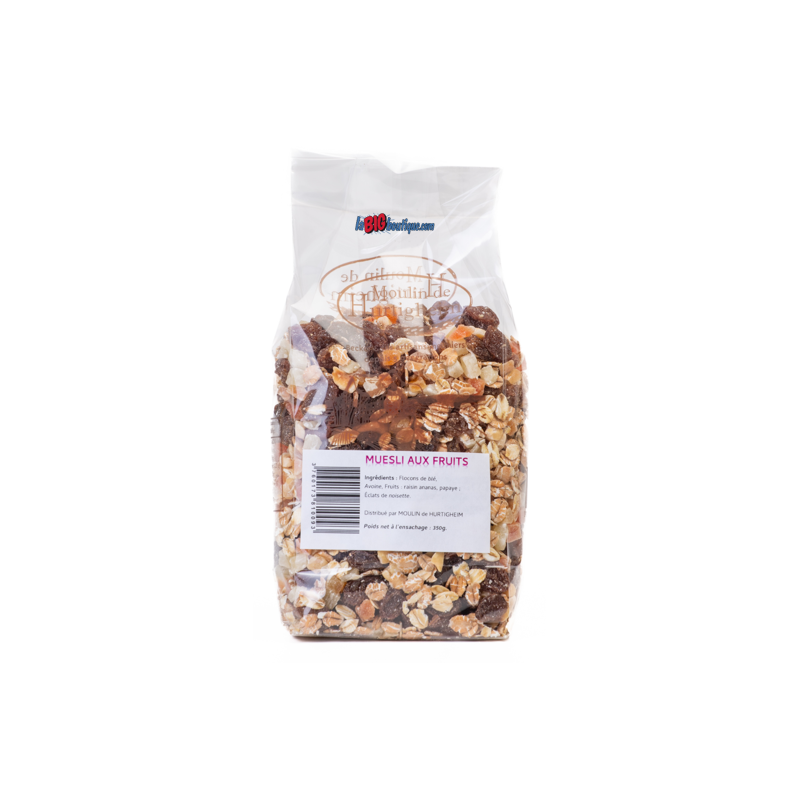 MUESLI AUX FRUITS, SACHET 300grs, du MOULIN DE HURTIGHEIM D'ALSACE