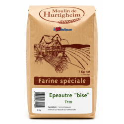 FARINES D'EPEAUTRE "BISE" TYPE 110, SACHET 1Kg, du MOULIN DE HURTIGHEIM D'ALSACE