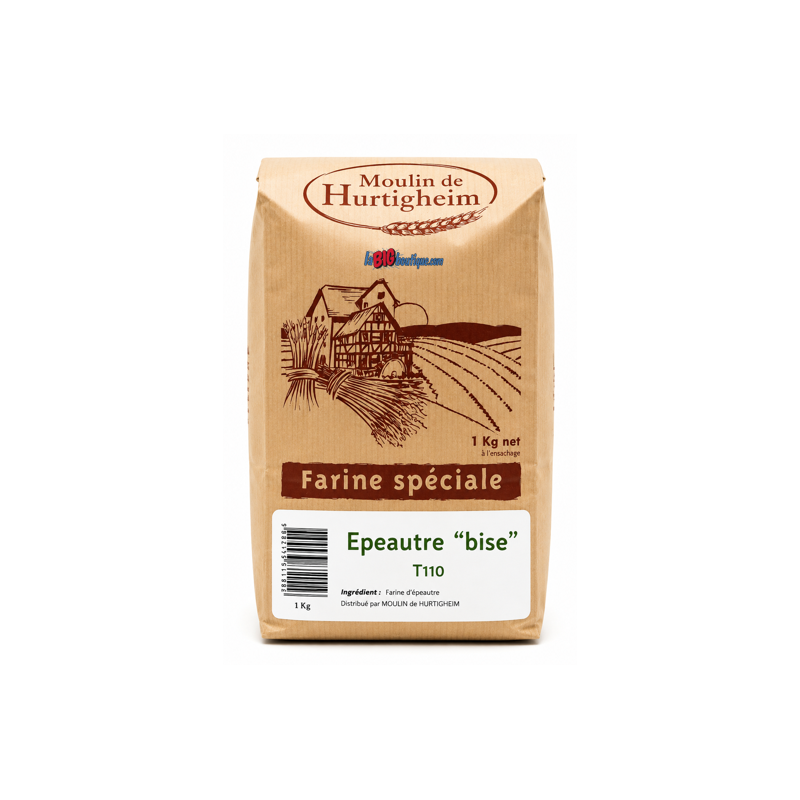FARINES D'EPEAUTRE "BISE" TYPE 110, SACHET 1Kg, du MOULIN DE HURTIGHEIM D'ALSACE